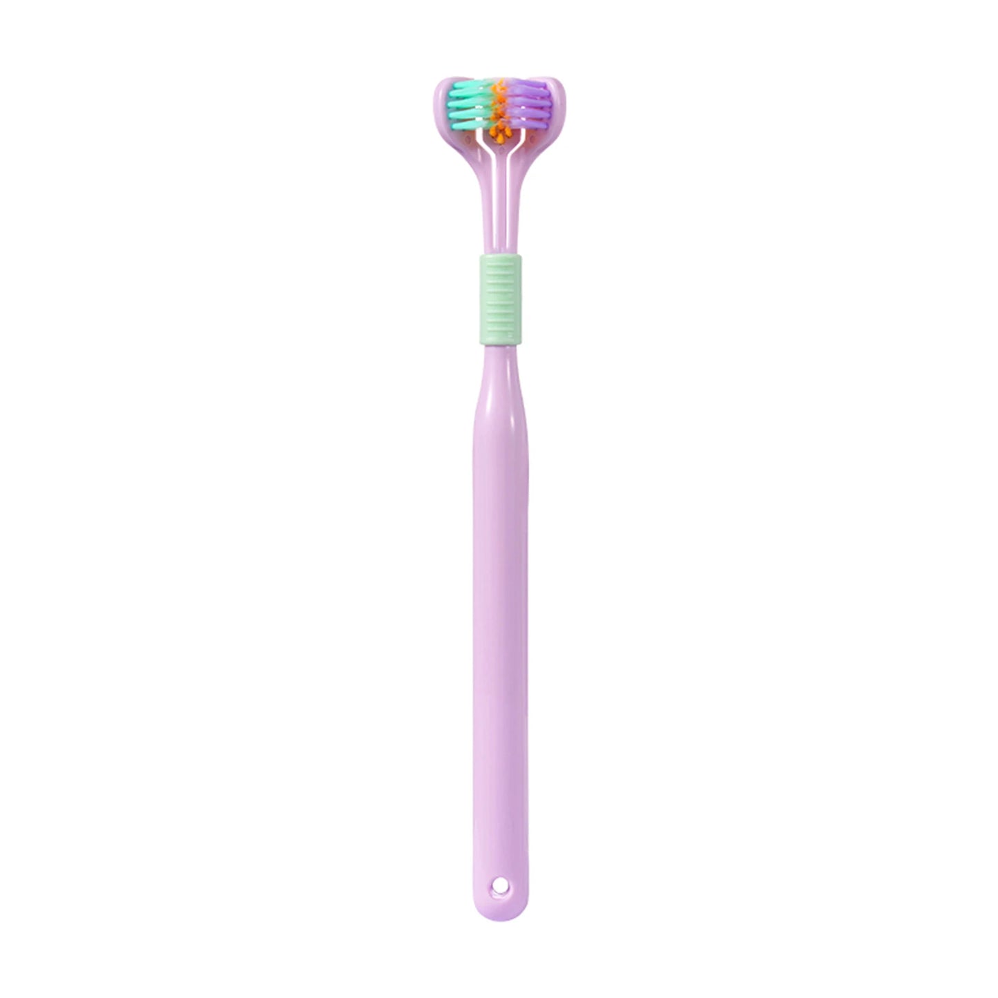 Comfortable 3 Heads Toothbrush Triple-Angle Design for Complete Oral Care – Soft Bristles for Children & Adults
