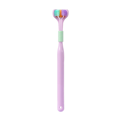 Comfortable 3 Heads Toothbrush Triple-Angle Design for Complete Oral Care – Soft Bristles for Children & Adults