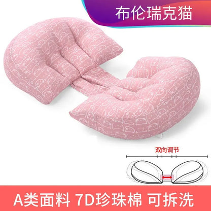 Cotton Waist Maternity Pillow for Pregnant Women - U-Shaped Full Body Pregnancy Pillow & Cushion Pad for Sleeping