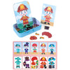 Magnetic 3D Puzzle, Children Dress Up Expression, Travel Tin Box Jigsaw Game, Early Education Imagination Toy, Gifts for Girls