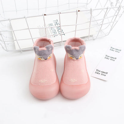 Baby Socks Shoes – Cute Cartoon Boy & Girl Infant Shoes, Soft Rubber Sole First Walker Booties for Toddlers