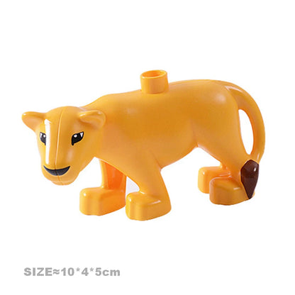 Big Size Building Blocks Farm Animals Set – Cat, Dog, Pig, and Rabbit Model Accessories Compatible with Bricks