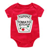 Summer Baby Clothes - Cute Printed Letter Infant Romper with Buttons, Cotton Short Sleeve Bodysuits for 0-18M, Unisex Baby Jumpsuits for Girls and Boys