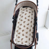 Cartoon Bear Baby Stroller Seat Cushion Thick Cotton Pad 34 x 74 cm (13.4 x 29.1 in) with Shoulder Strap