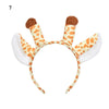 Plush Animal Ears Headband – Cartoon Dog Zebra Tiger Hairband, One Size for Kids & Adults, Cosplay Party Accessory