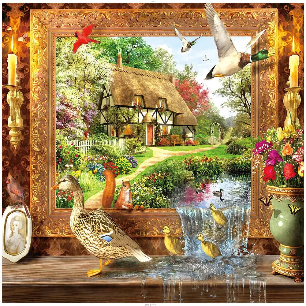 Adult Jigsaw Puzzle 1000 Pieces, Landscape Animation Paper Puzzle, Decorative Painting, Brain Exercise Toy