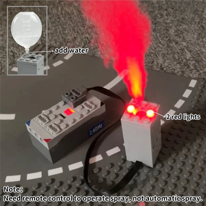DIY Technical Motor Sprayer – Electric Exhaust Motor for Train and Car Building Blocks