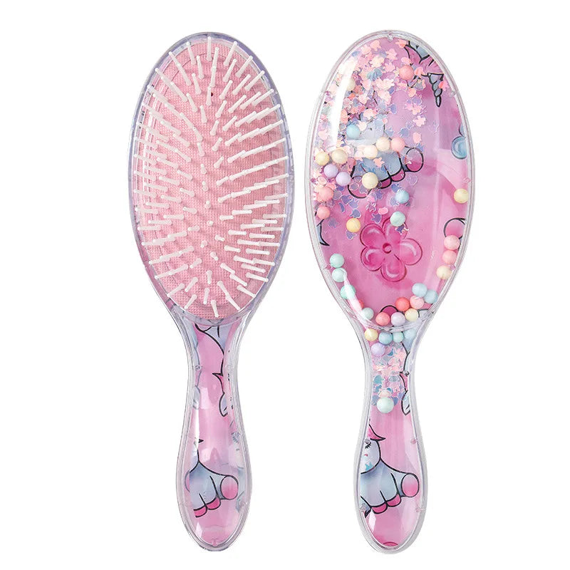 1pc Frozen Air Cushion Hair Comb - Cartoon Mickey Minnie Sofia Elsa Anna Princess Massage Comb for Girls - Perfect Gift