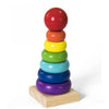 Kids Rainbow Stacking Ring Tower Wood and Plastic Toy