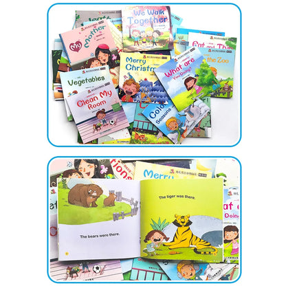 Kids English Word Learning Book Set – 60 Pocket Books for Early Childhood Reading and Montessori Teaching Aids