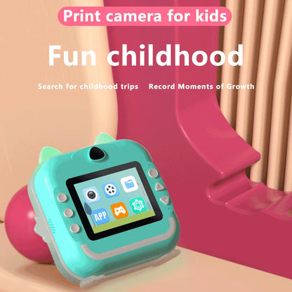 Children's 1080P HD Digital Camera with Instant Thermal Print, Photo and Video, Includes 32GB Memory Card