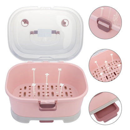 Storage Box Milk Bottle Container, Baby Case, Bottles Drainer, Drying Rack Organizer, Dryer Holder