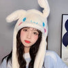 Sanrio MINISO Kawaii Ear-Moving Plush Hat - My Melody, Cinnamoroll & Kuromi Cosplay Cap