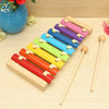 Montessori Wooden 8-Tone Multicolor Xylophone – Wooden Musical Instrument Toy for Babies and Kids, Promoting Early Learning, Motor Skills, and Cognitive Development through Puzzles and Music Play.