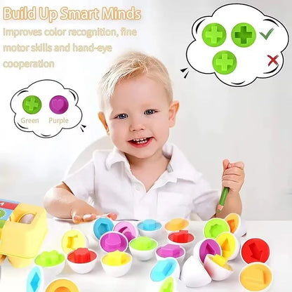 Baby Learning Smart Egg Toy – Montessori Shape Matching and Sorting Educational Toy for Kids Ages 2-4