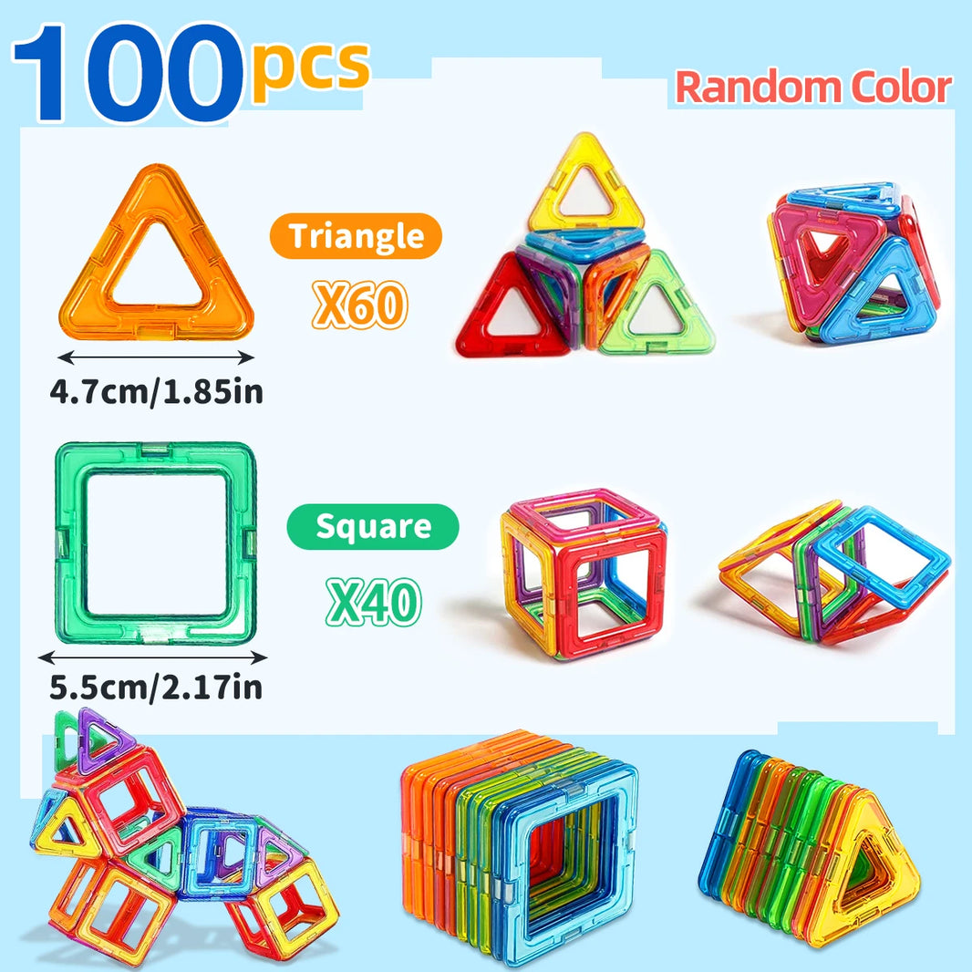 Magnetic Building Blocks Toy for Kids Puzzle Learning Gift