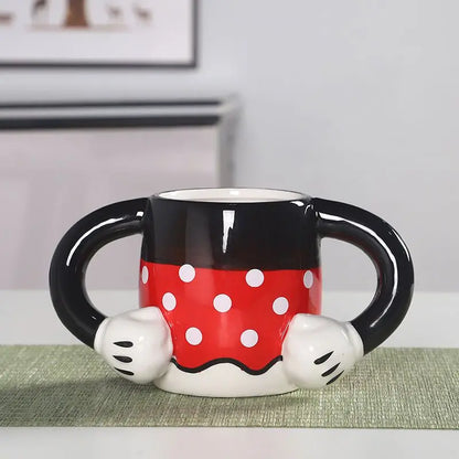 Disney Mickey & Minnie Ceramic Mug — Cartoon Pen Holder & Kids Drinking Cup, Desk Organizer Gift