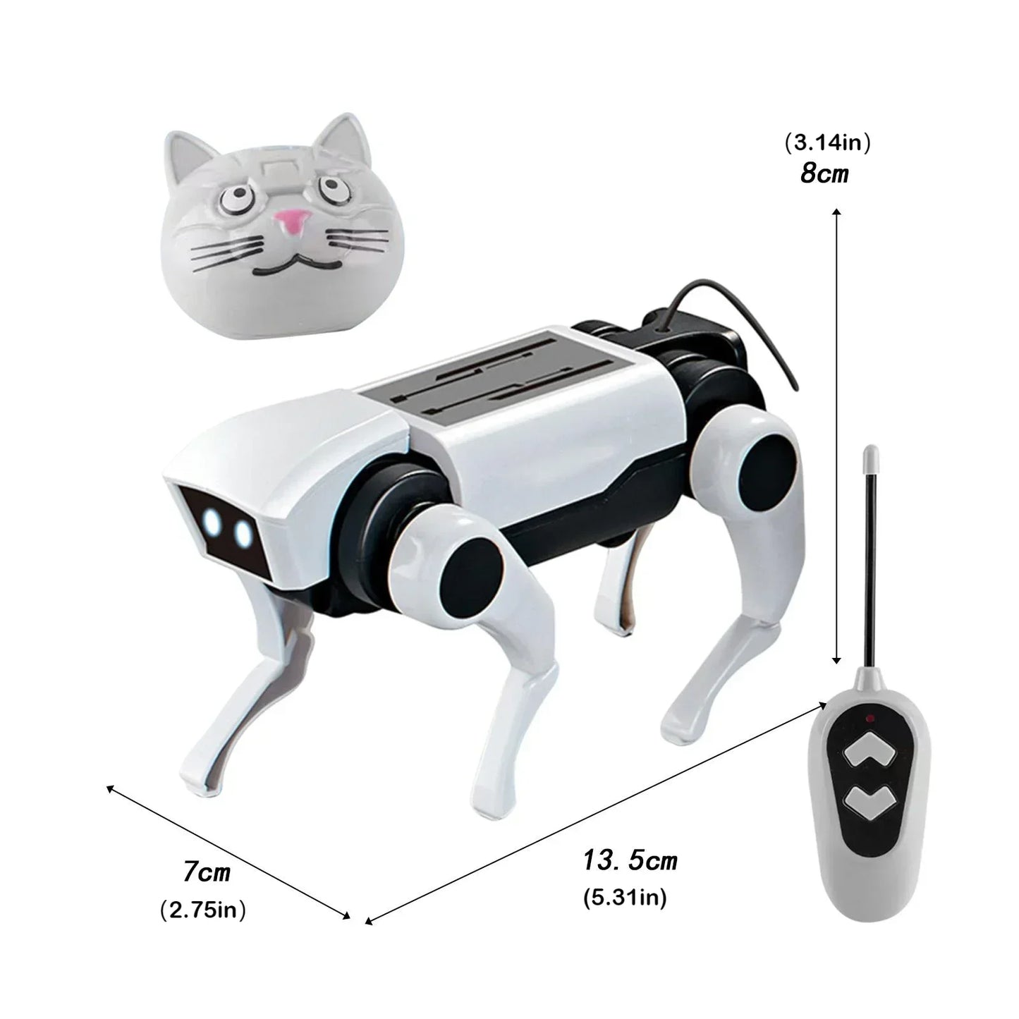 2-in-1 RC Robot Puppy and Cat Toy – DIY Assembling Mechanical Animal for Kids