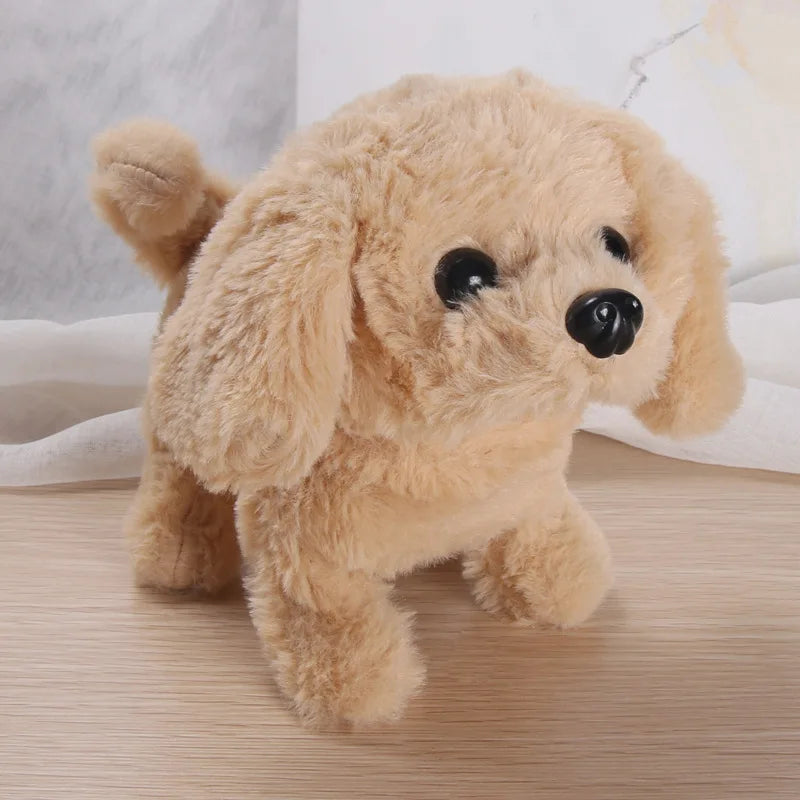 Intelligent Simulation Electric Pet Robot Dog Plush Toy with Wagging, Barking, and Walking Functions, Interactive Gift