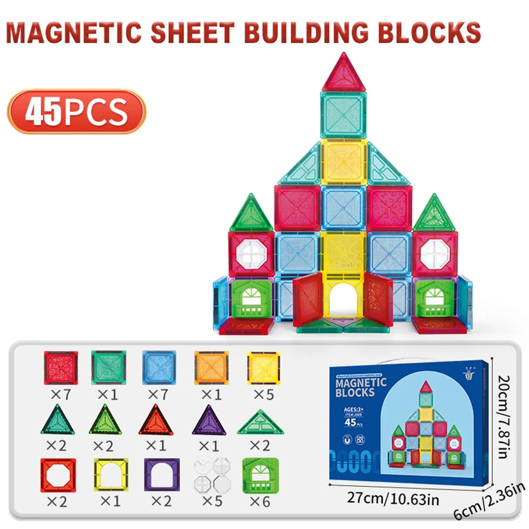 Magnetic Building Blocks Toy for Kids Ages 3 to 8+