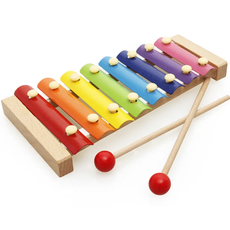 Educational Wooden Toys – Geometric Shapes Montessori Puzzle, Color Sorting Math Bricks for Baby, Preschool Learning Game