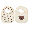2-Piece Cotton Waterproof Baby Bib Set – Soft & Absorbent Bibs for Newborns, Ideal for Drooling & Breastfeeding (Unisex) - Kidzy Market