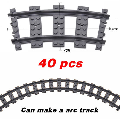 City Trains Flexible Tracks – Soft Straight, Curved Rails, and Switch Building Block Railways Toy for Kids