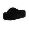 Women's Faux Fur Plush Slippers - Cozy Fuzzy Indoor Platform Slip-On House Shoes, Round Toe Winter - US Sizes 5-13
