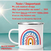Personalized Rainbow Enamel Mug – Custom Name Coffee, Tea & Milk Cup, 3.14 in x 3.35 in (8 x 8.5 cm) – Kids Gift