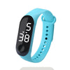 Fashion Kids Sports Waterproof LED Digital Watch Two-Tone Silicone Strap for Teen Boys and Girls