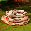 110 cm (43.3 in) Plush Snake Toy – Long Sequined Stuffed Snake Pillow, Soft PP Cotton Plush, Green/Red/Brown – Home Decor & Kids Toy