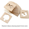 20PCS Montessori Kids Drawing Toys – Wooden DIY Painting Stencils Set, Craft Coloring Puzzle Educational Toy for Children Gift