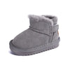 Winter New Baby Snow Boots, Leather Thick Plush Warm Toddler Kids Shoes, Fashion Little Girls Boys Boots, EU 15-25