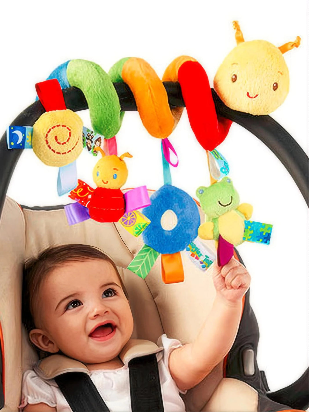 0-6 Months Colorful Label Bed and Hanging Comfort Toys for Infants, Crib and Car Seat