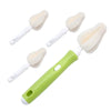 Sponge Brush Baby Nipple Milk Bottle Cup 360-Degree Cleaning Pacifier with 4 Replacement Sponge Heads for Special Cleaning