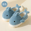 Shark Plush Cotton Slippers - Thick Sole Non-Slip Indoor Home Slippers for Men & Women, Warm Cute Couple Slippers
