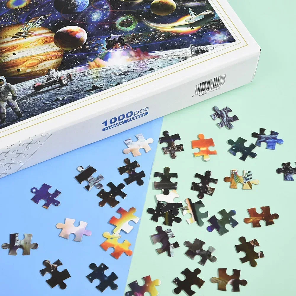 Adult Jigsaw Puzzle 1000 Pieces, Landscape Animation Paper Puzzle, Decorative Painting, Brain Exercise Toy