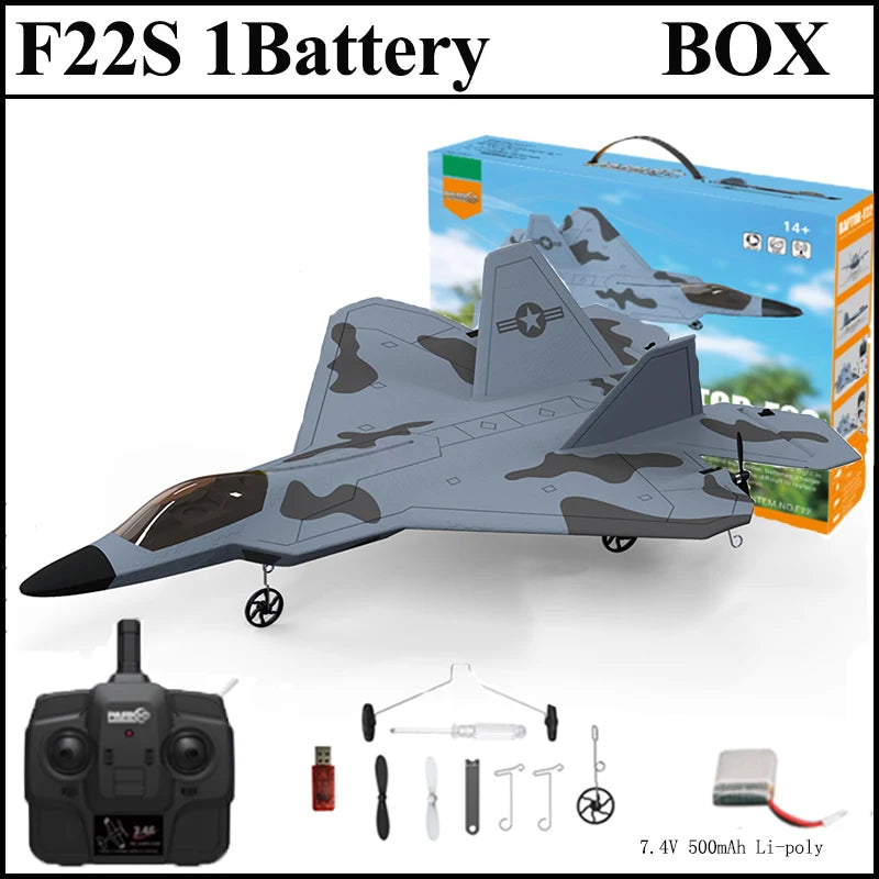 F22S 2.4G 4CH 3D6G RC Airplane Raptor Warplane WLtoys A180 LED Light Gyroscope