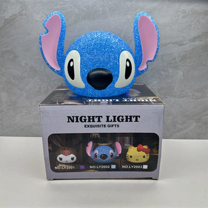 Disney Stitch 3D Projection Night Light – Lilo and Stitch Cartoon Desk Lamp with USB for Kids' Rooms