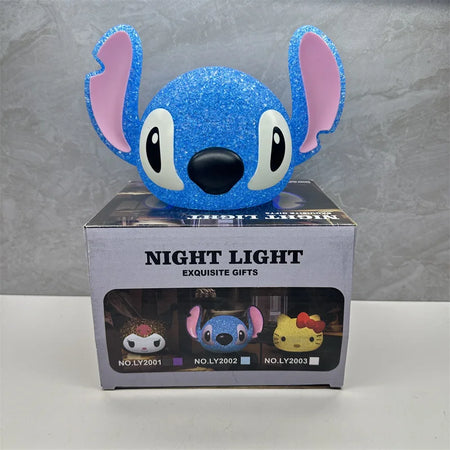 Disney Stitch 3D Projection Night Light – Lilo and Stitch Cartoon Desk Lamp with USB for Kids' Rooms