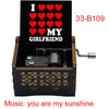 You Are My Sunshine Quote Print Wooden Music Box Birthday Party Favor Gift for Kids
