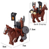 Medieval Building Blocks Playset - Viking Warriors Camp, Pirate Ship & Castle Wall (Compatible with Major Brick Brands)