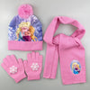 Disney Frozen Elsa and Anna Winter Accessories Set – 3-Piece Scarf, Hat, and Gloves for Kids, Keep Warm Knitting Woolen Yarn Cap