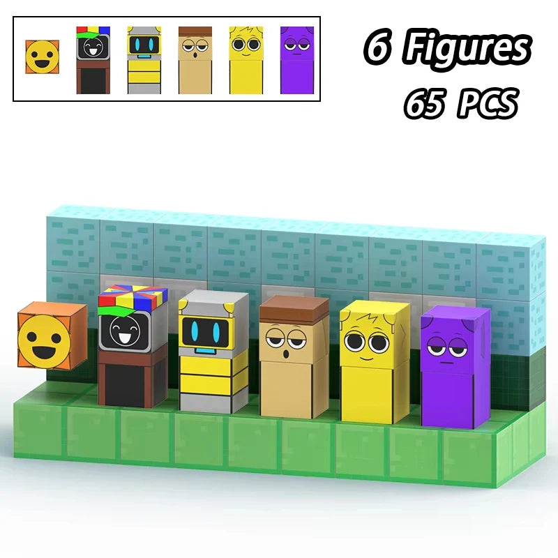 Sprunki Magnetic Building Block Cube Mine World Set for Kids 3+