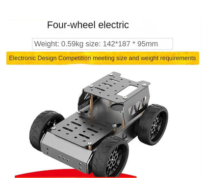 4WD Mecanum Wheel Robot Car Chassis Kit, TT Motor Aluminum Alloy Frame, Smart RC Car Kit for ROS, Programmable DIY Robot Kit