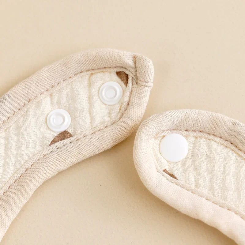 Newborn Baby U-Shaped Bibs | 6 Layers Cotton Gauze Saliva Towel, Bandana Scarf for Boys & Girls, Drool Feeding Burp Cloth - Kidzy Market