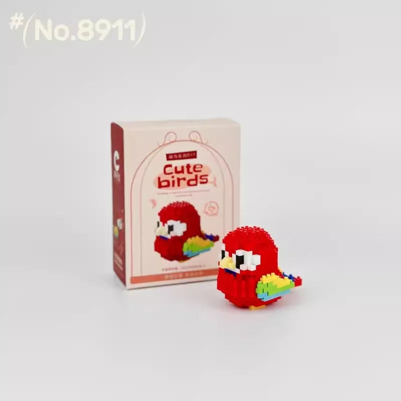Moe Bird Series Building Block Toy – Educational Assembly Table Ornament for Kids