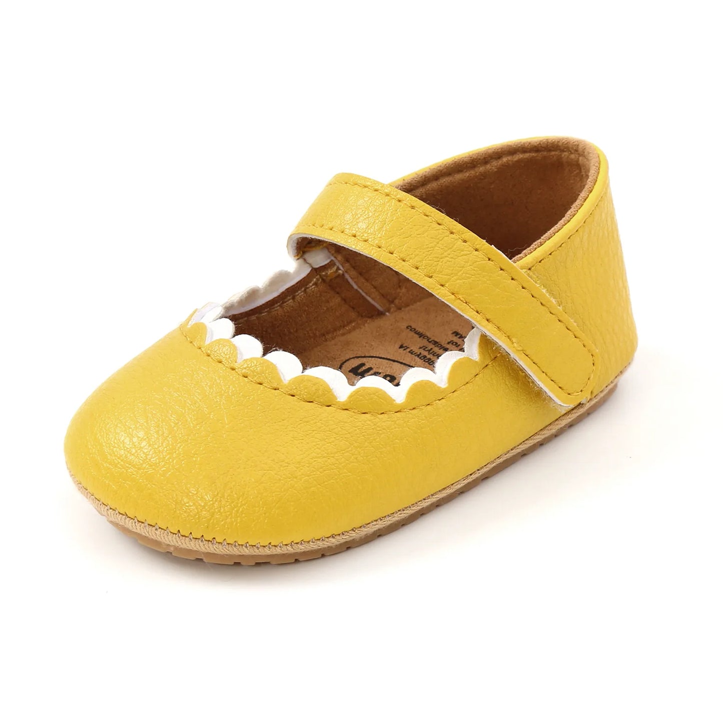 Meckior Baby Girl Shoes – Leather Rubber Sole Anti-Slip Toddler First Walkers, Newborn Infant Crib Shoes
