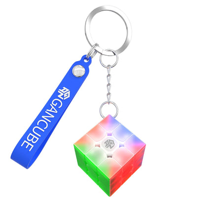 GAN 330 Mini 3x3 Keychain Cube, Stickerless 3x3 Speedcube, Professional Magic Cube Puzzle Toy