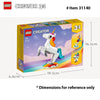 3-in-1 Magical Unicorn Building Set - 145-Piece Transforming Unicorn, Seahorse & Peacock Buildable Toy